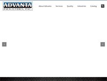 Tablet Screenshot of advantaindustries.com